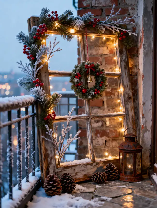 Christmas Decor Ideas for Apartment Balconies