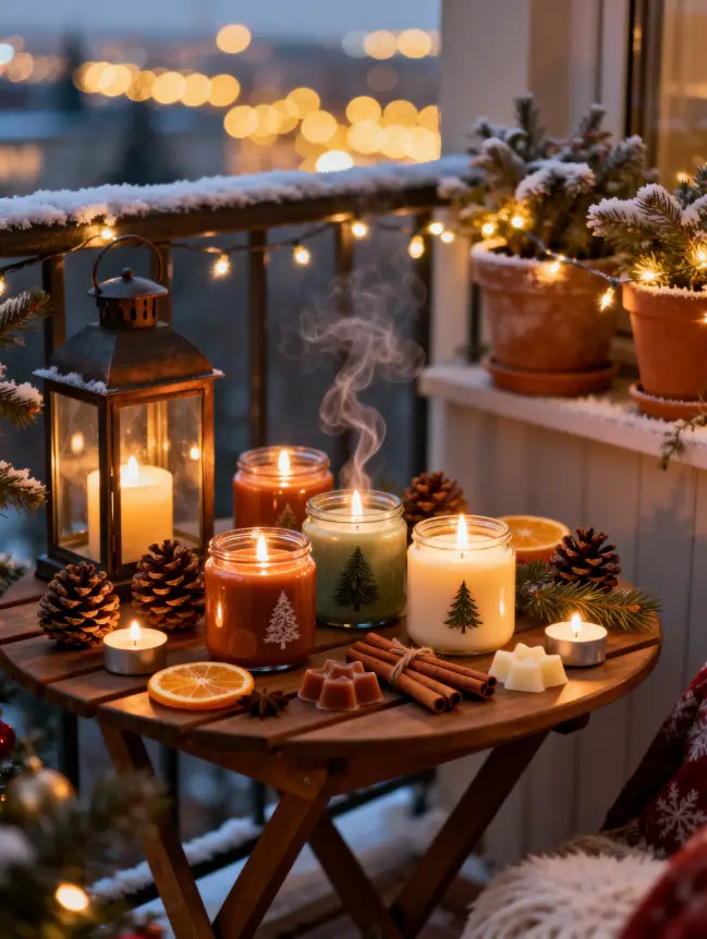 Christmas Decor Ideas for Apartment Balconies