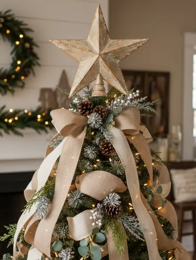 Traditional Farmhouse Christmas Tree Decor Ideas