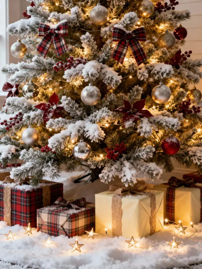 Traditional Farmhouse Christmas Tree Decor Ideas
