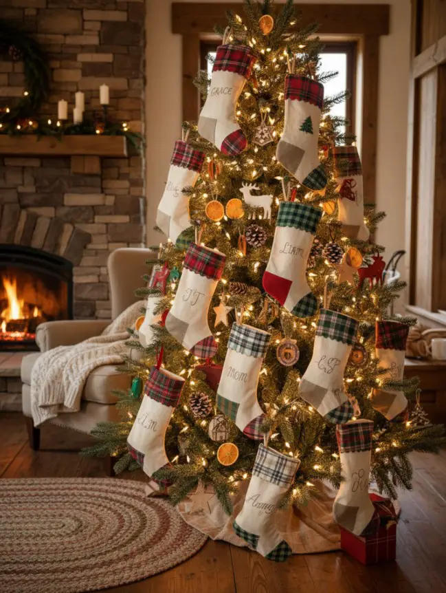 Traditional Farmhouse Christmas Tree Decor Ideas