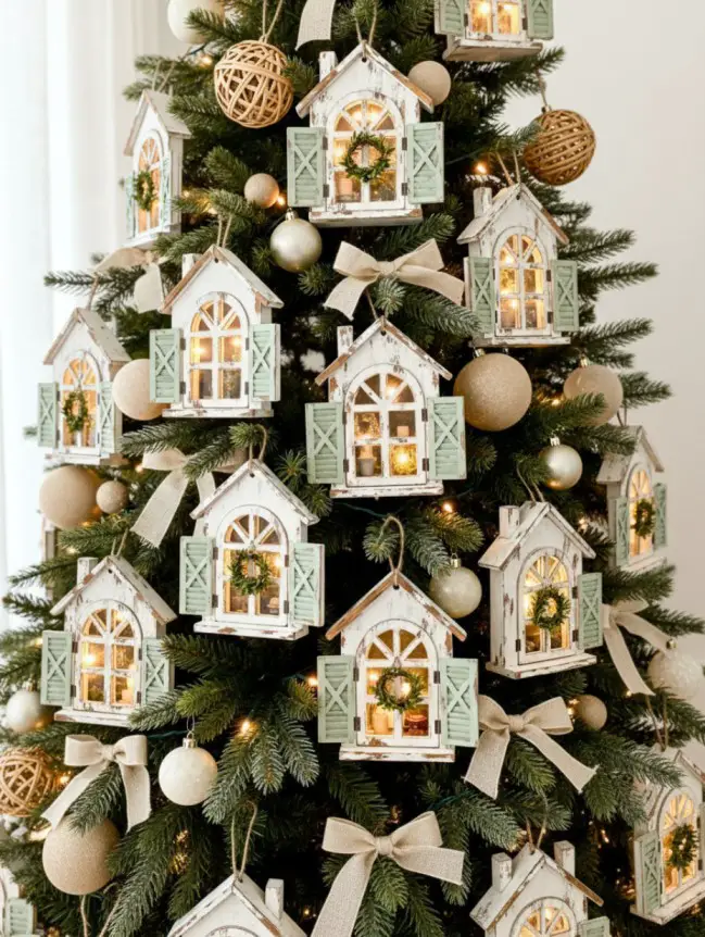 Traditional Farmhouse Christmas Tree Decor Ideas