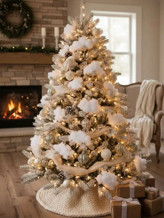Traditional Farmhouse Christmas Tree Decor Ideas