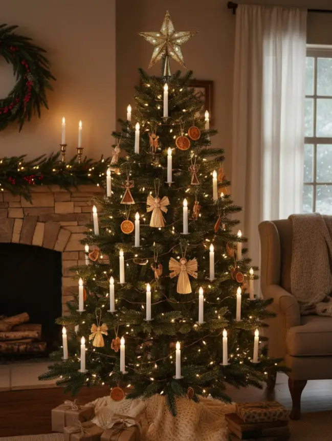 Traditional Farmhouse Christmas Tree Decor Ideas