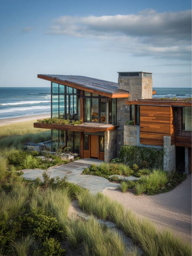 modern beach mansion house design