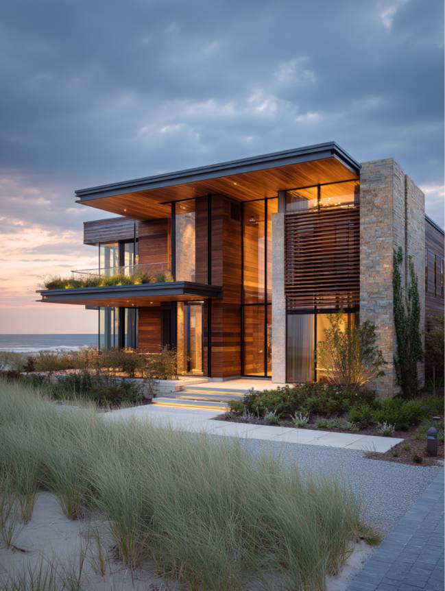 modern beach mansion house design