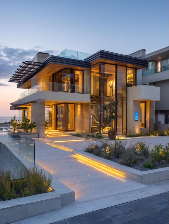 modern beach mansion house design