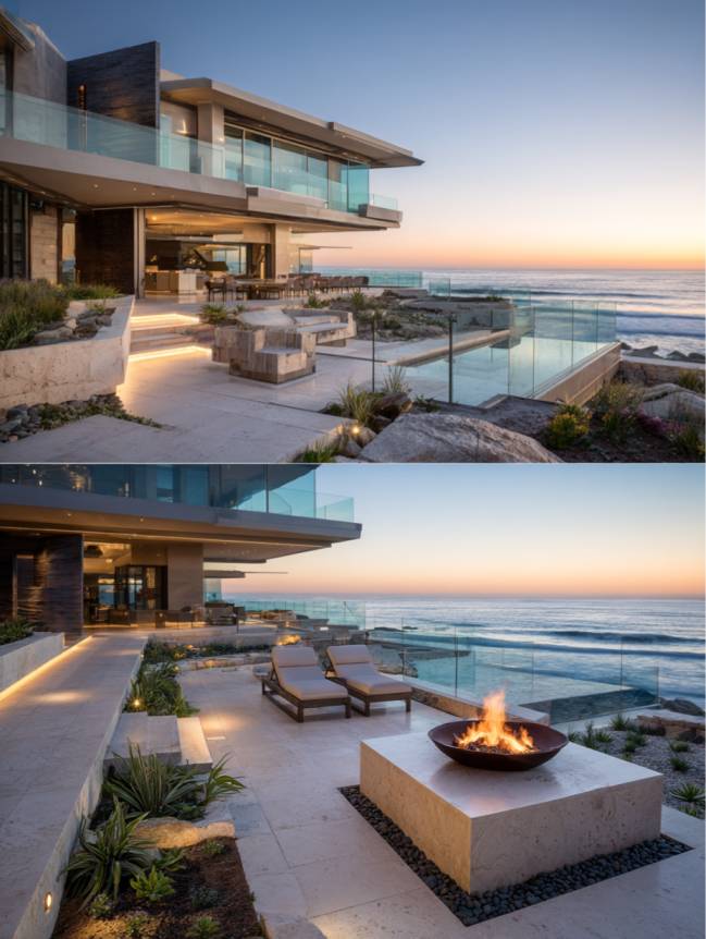 modern beach mansion house design