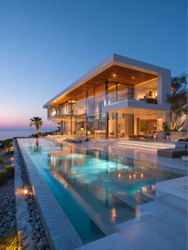 modern beach mansion house design