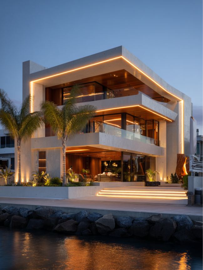modern beach mansion house design