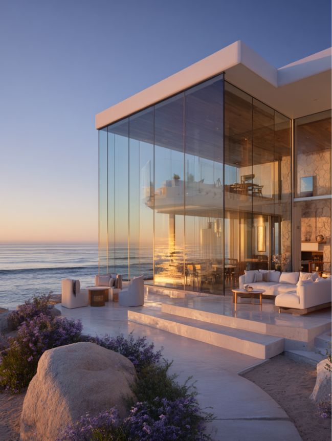 modern beach mansion house design