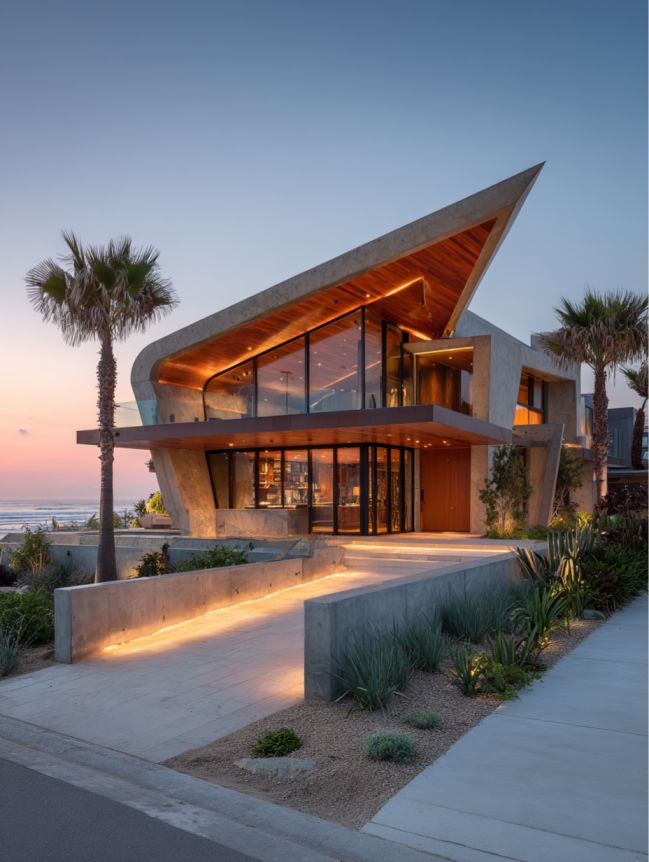 modern beach mansion house design
