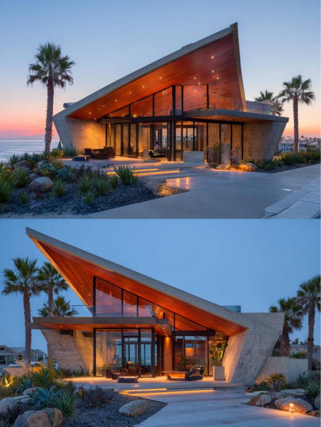 modern beach mansion house design