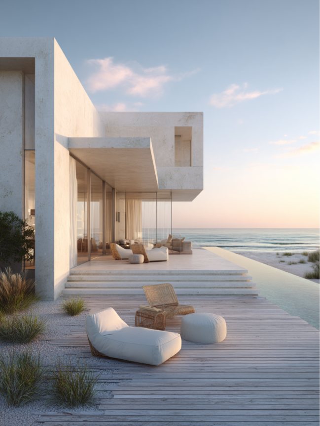 modern beach mansion house design