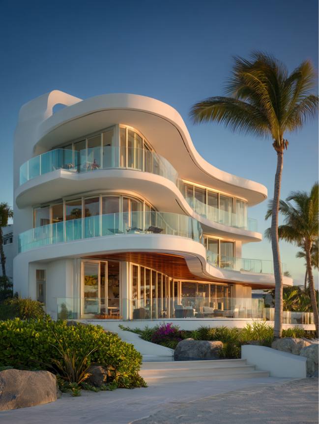 modern beach mansion house design