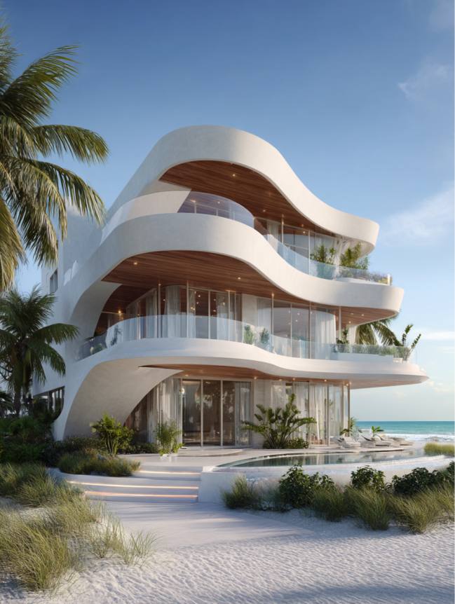 modern beach mansion house design