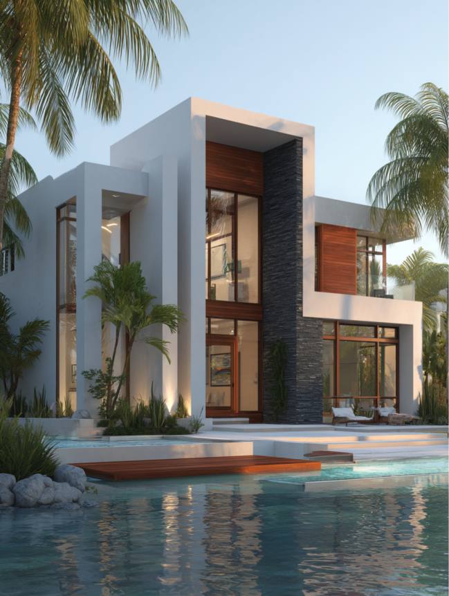 modern beach mansion house design