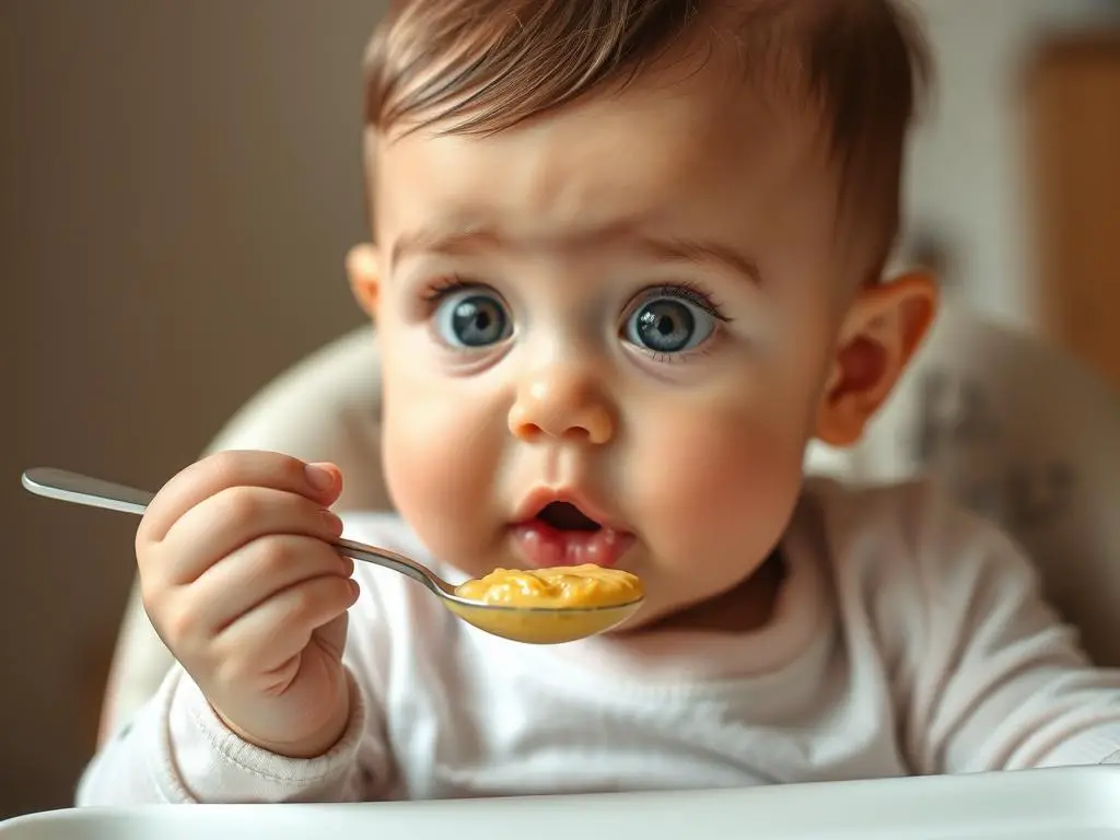 observing baby reactions to starting solids