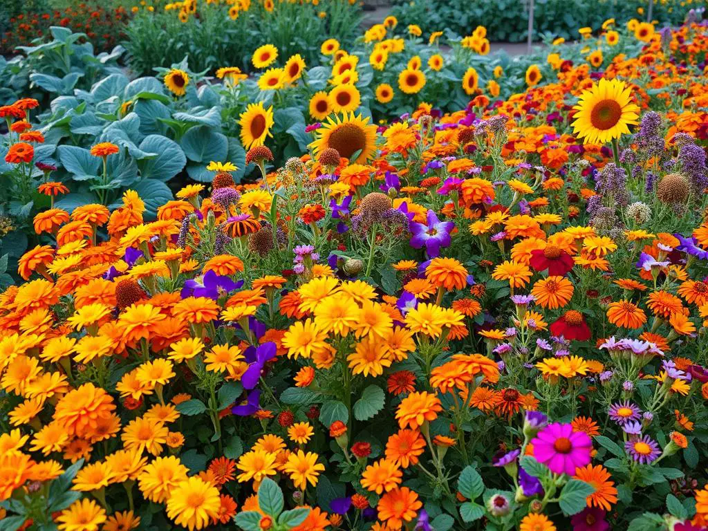 Autumn Edible Flower Garden Design