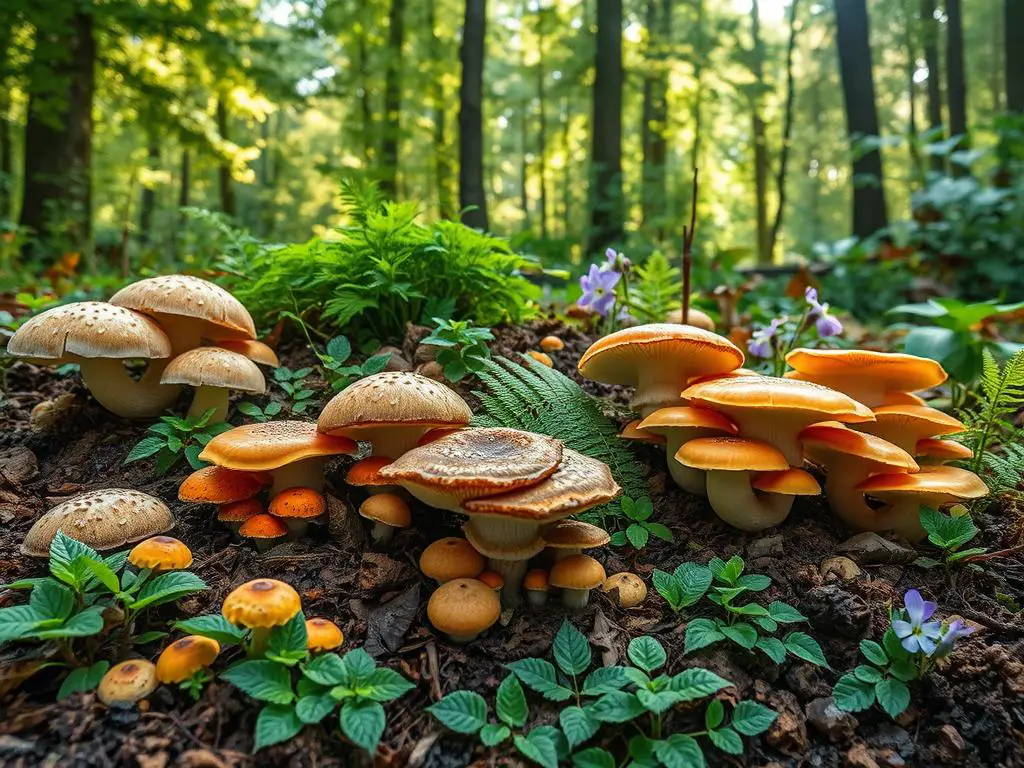 cultivating fall mushrooms with companion plants