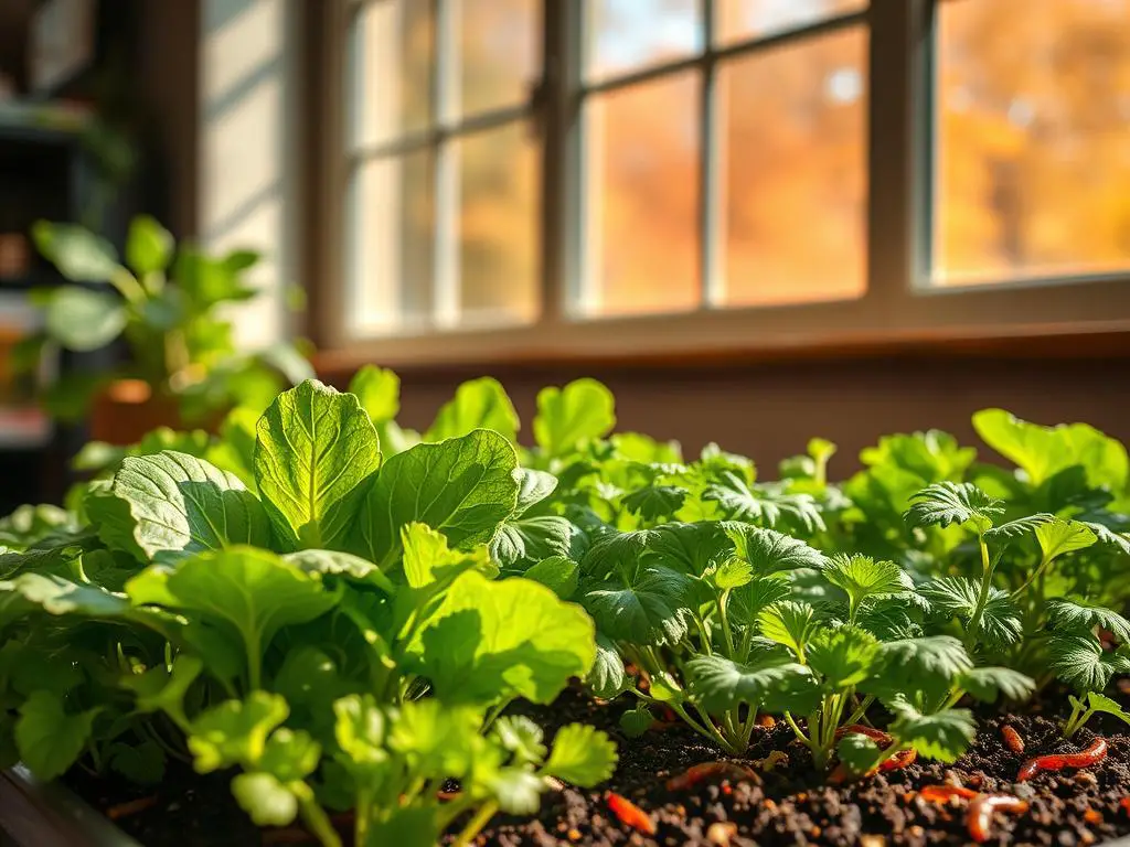 indoor salad greens autumn soil care