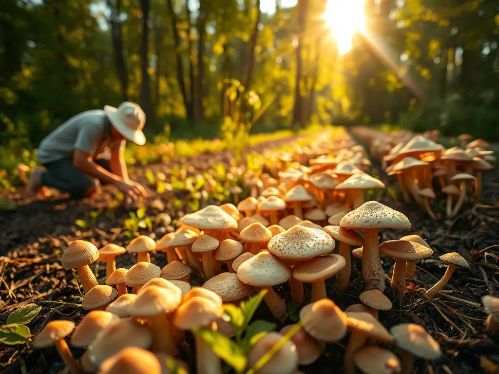 maintaining fall mushroom garden for backyard mushroom harvest