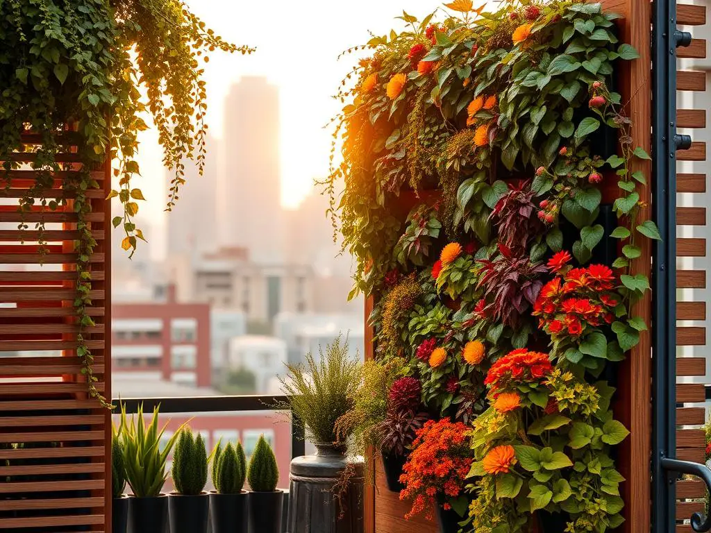 seasonal vertical garden structure design