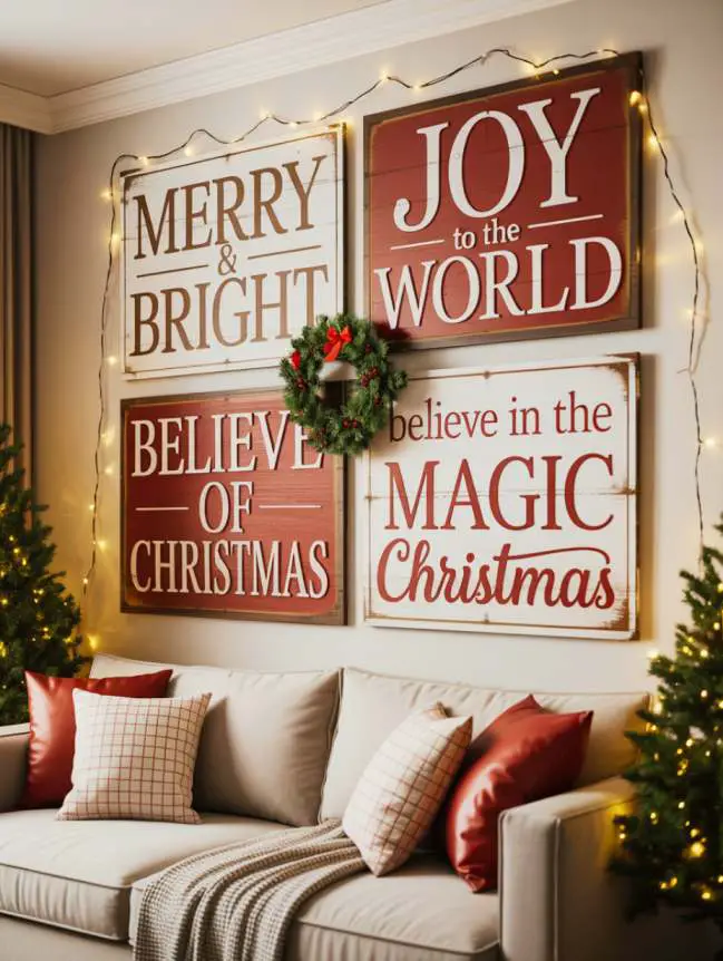 DIY Large Wall Christmas Decoration Ideas