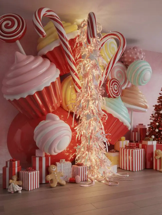 DIY Large Wall Christmas Decoration Ideas