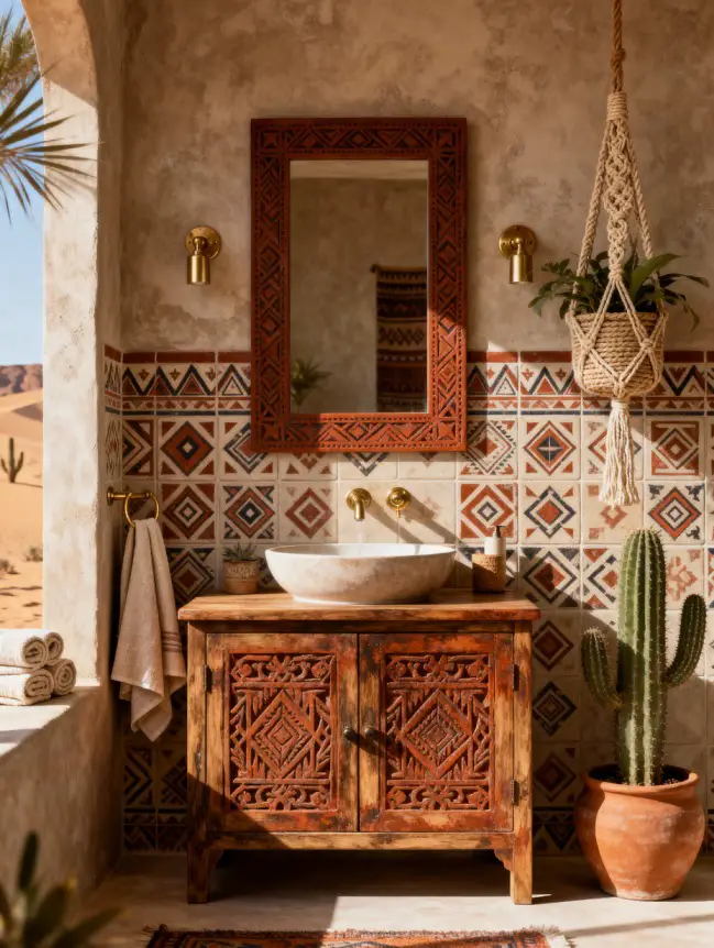 Boho Bathroom Tile Ideas