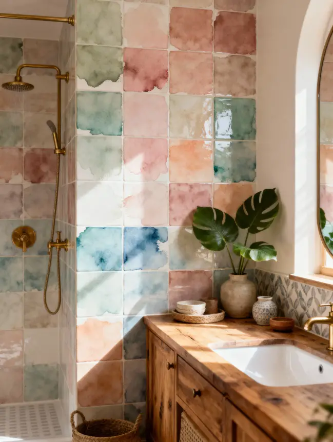 Boho Bathroom Tile Ideas