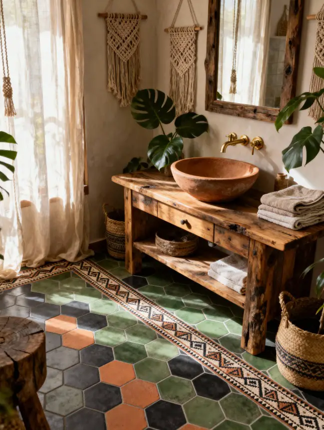 Boho Bathroom Tile Ideas