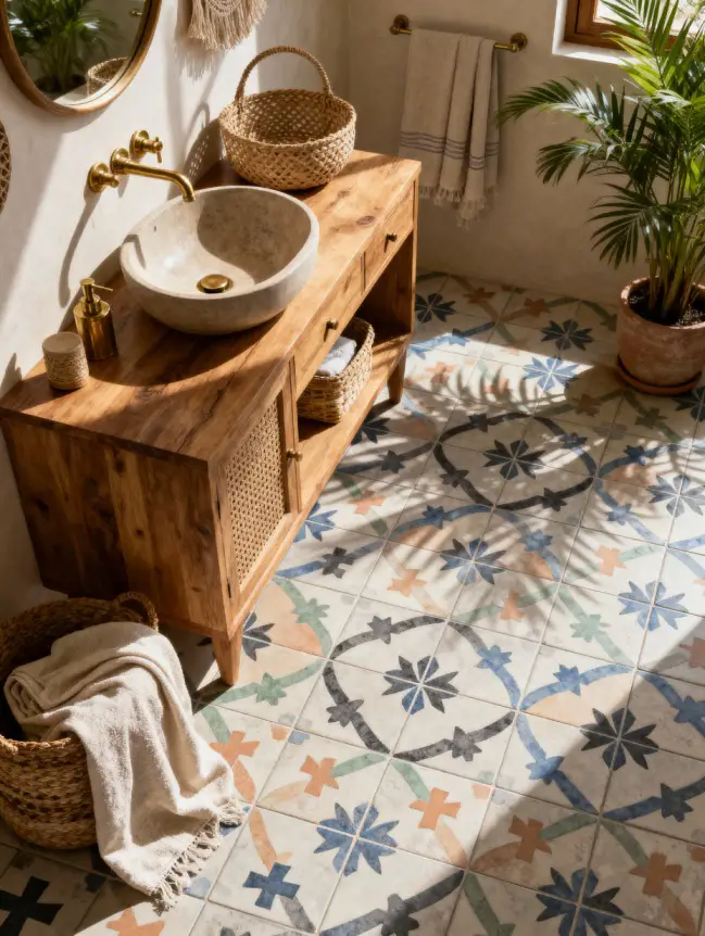 Boho Bathroom Tile Ideas