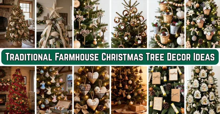 Traditional Farmhouse Christmas Tree Decor Ideas