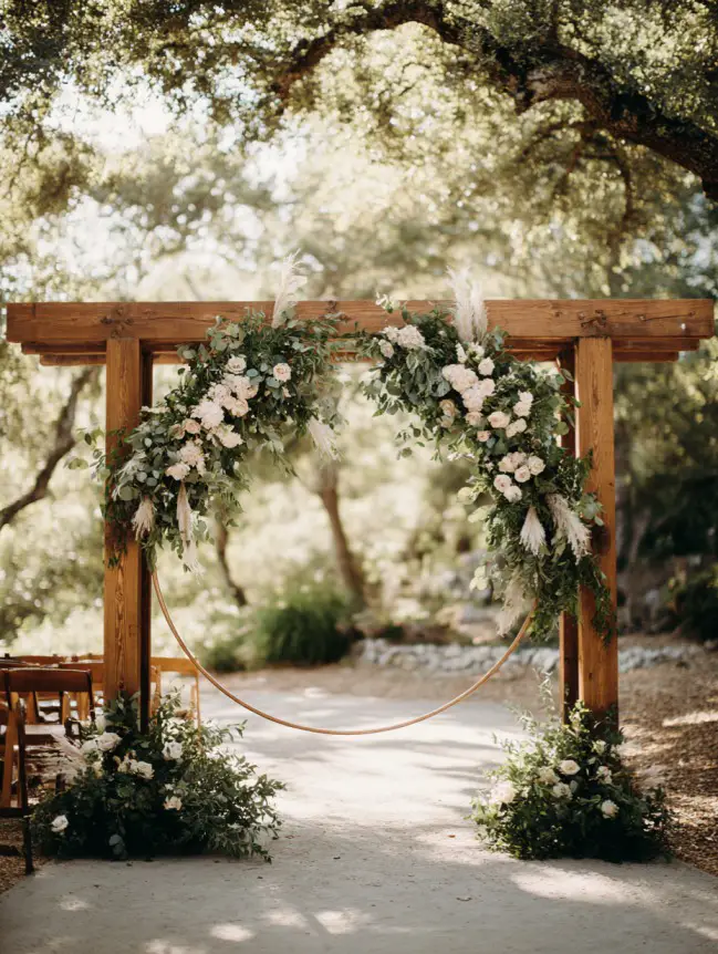 Boho Pergola Wedding Decoration Ideas