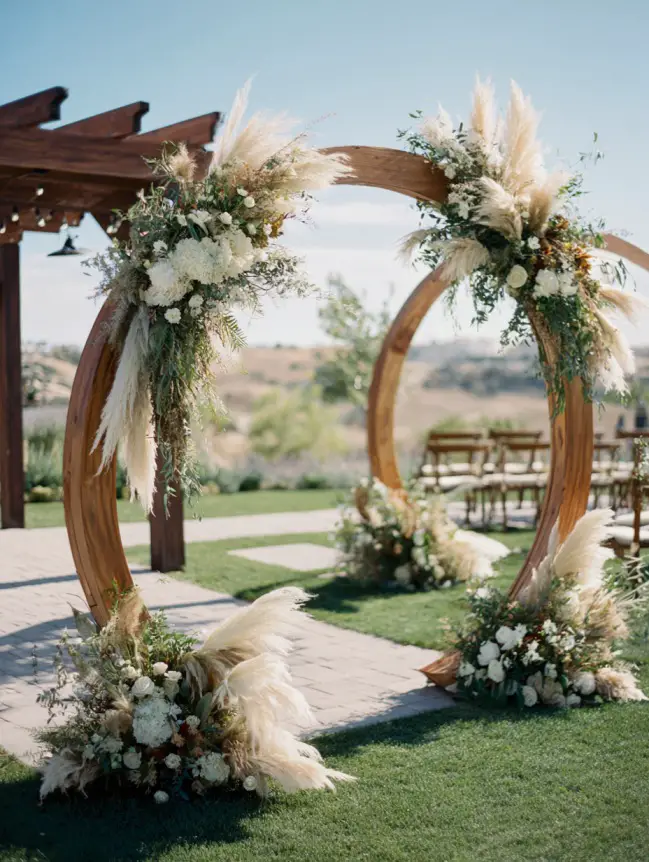 Boho Pergola Wedding Decoration Ideas