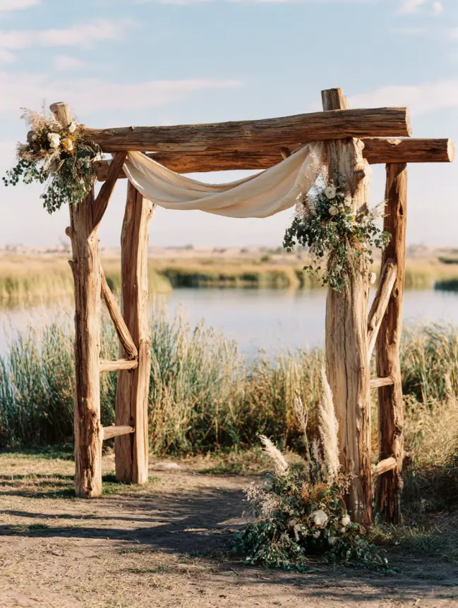 Boho Pergola Wedding Decoration Ideas