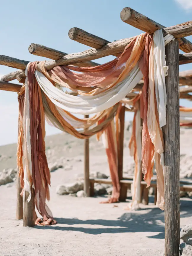 Boho Pergola Wedding Decoration Ideas