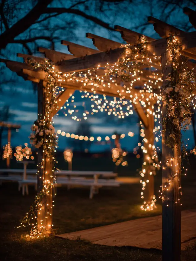 Boho Pergola Wedding Decoration Ideas