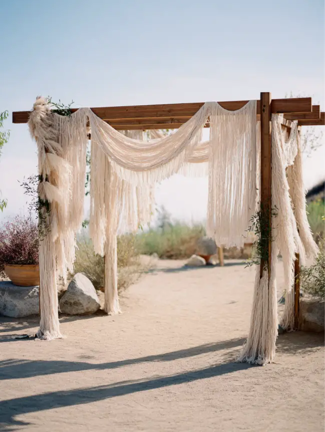 Boho Pergola Wedding Decoration Ideas
