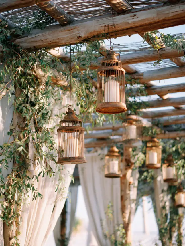 Boho Pergola Wedding Decoration Ideas