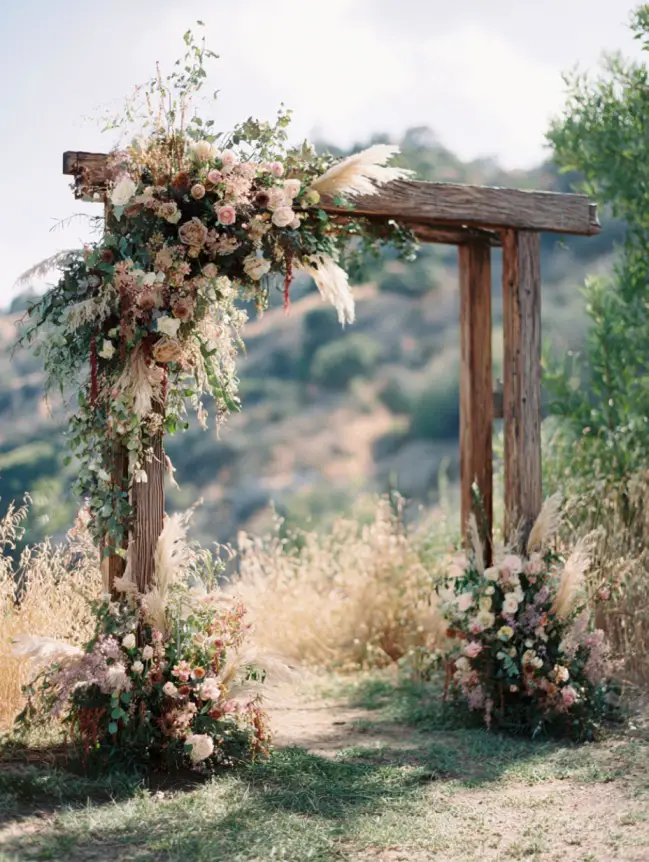 Boho Pergola Wedding Decoration Ideas