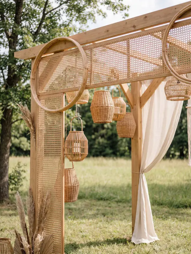 Boho Pergola Wedding Decoration Ideas