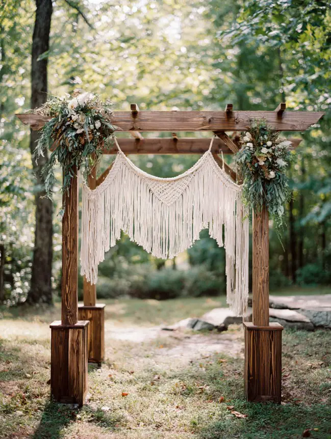 Boho Pergola Wedding Decoration Ideas