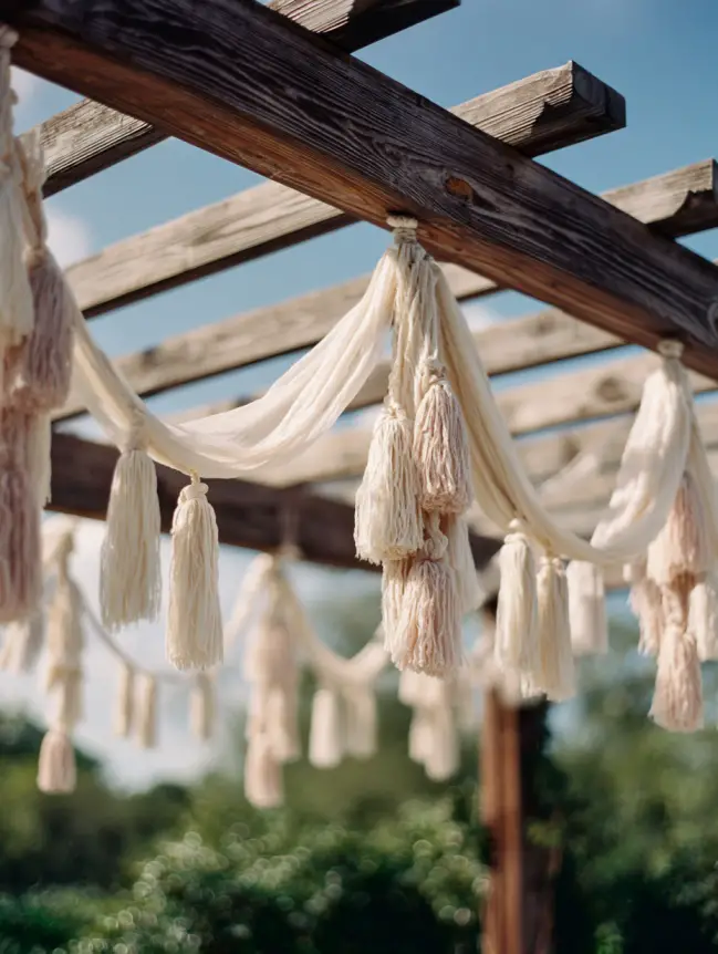Boho Pergola Wedding Decoration Ideas
