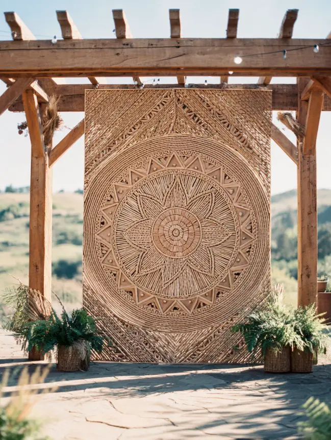 Boho Pergola Wedding Decoration Ideas