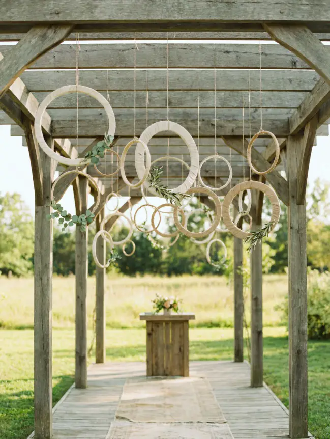 Boho Pergola Wedding Decoration Ideas