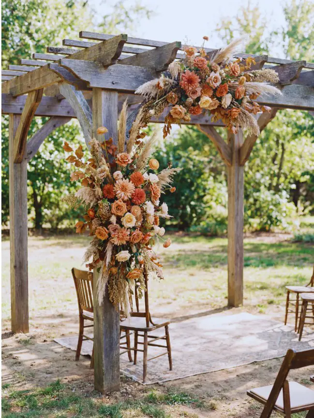 Boho Pergola Wedding Decoration Ideas