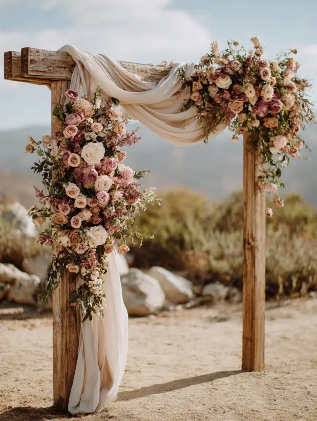 Boho Pergola Wedding Decoration Ideas