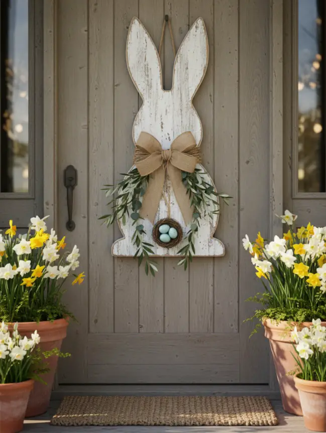 easter bunny door decoration ideas